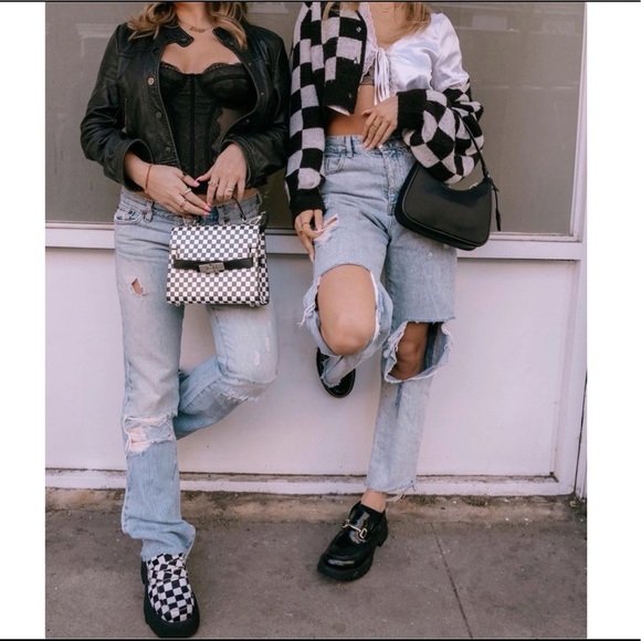 White Gold Chain Platform Penny Loafers - Picture 7 of 11